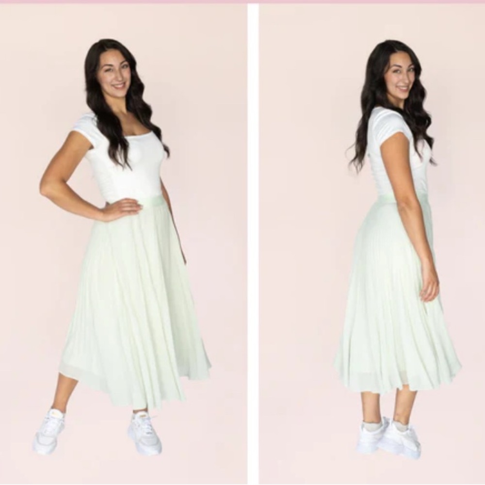 Jilly box green skirt gentle fawn